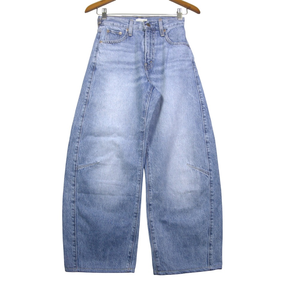 Levis Cinch Barrel Jeans Womens Size 23 Cotton Blue Streetwear Baggy Wide Leg